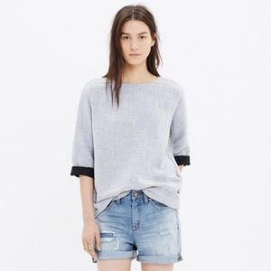 *MADEWELL DOUBLE FACED SIDE POCKET TOP-SIZE XSMALL