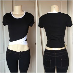 Black and White crop top