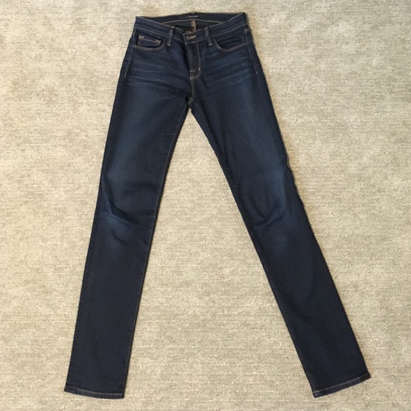 J Brand Mid-Rise Rail skinny jeans
