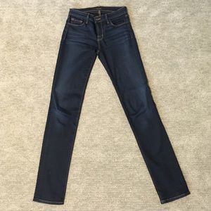 J Brand Mid-Rise Rail skinny jeans