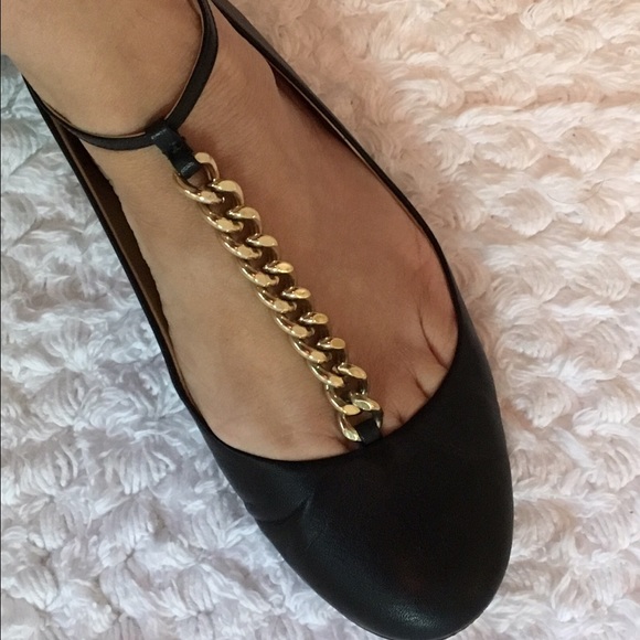 J. Crew Shoes - J Crew flats with ankle strap and gold hardware