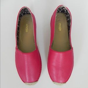 NWT Maje cherry red leather espadrille sandals