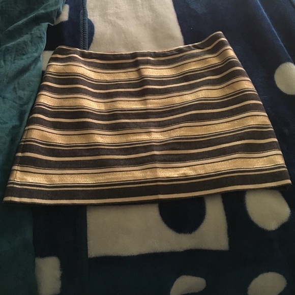 J. Crew Shiny Striped Mini Skirt - Picture 1 of 3