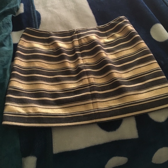J. Crew Shiny Striped Mini Skirt - Picture 2 of 3