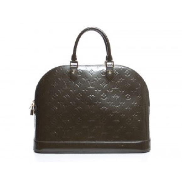 Louis Vuitton Vernis Vert Bronze Alma GM Bag