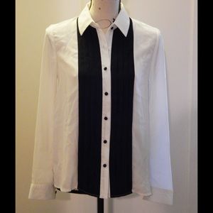 Monteau Tops - Black and White Tuxedo Shirt Size M Monteau Tops - Black and White Tuxedo Shirt Size M