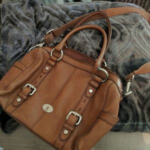 Gorgeous Camel Leather Fossil Satchel
