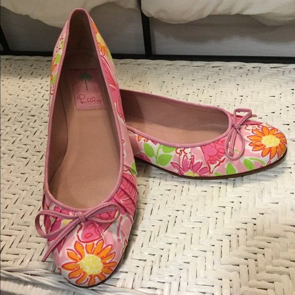Lilly Pulitzer Ballet Flats Womens Size 8 GUC RARE