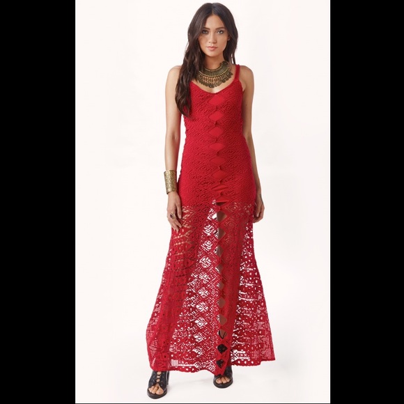 Jen's Pirate Booty Celestial Maxi Dress in Red