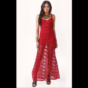 Jen's Pirate Booty Celestial Maxi Dress in Red
