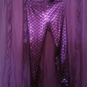 Purple Mermaid legging great for Halloween!!!