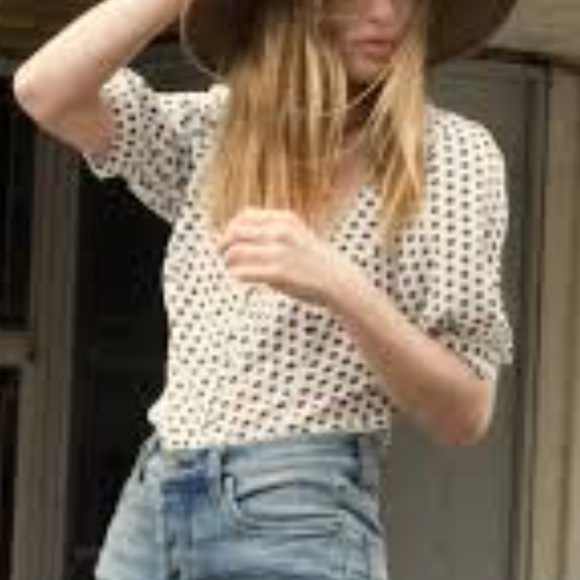 Free People Retro Chic Cream Electric Soul Blouse - Picture 4 of 4