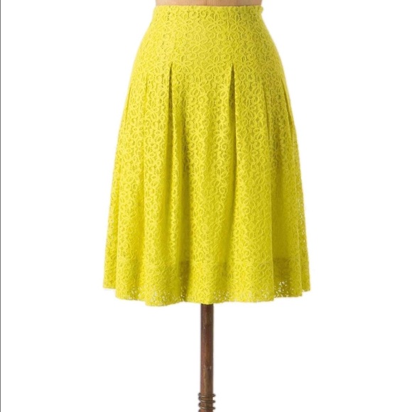 HD in Paris Anthropologie neon lace skirt