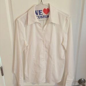 Calvin Klein white button down blouse