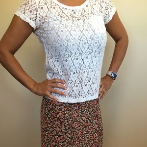 White lace top