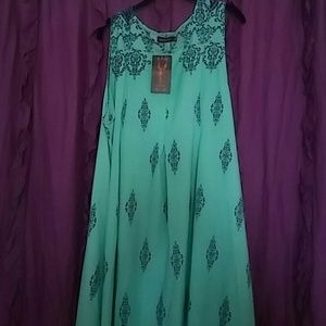 Turquoise scarf dress