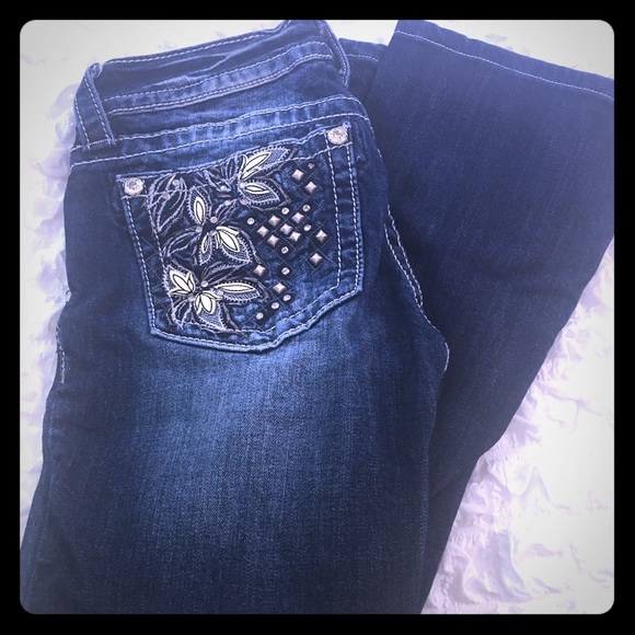 Boot leg dark denim
