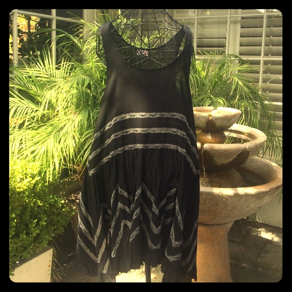 Free People Black Slip Dress