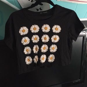 black daisy crop top