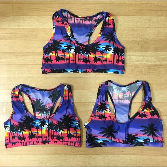 Sunset palm tree swim top 🌴 - Picture 2 of 3