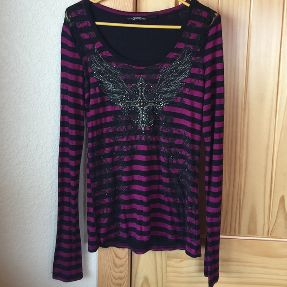 Miss Me rhinestone long sleeve
