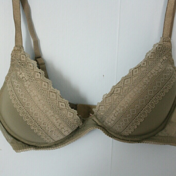 Olive lace push up bra