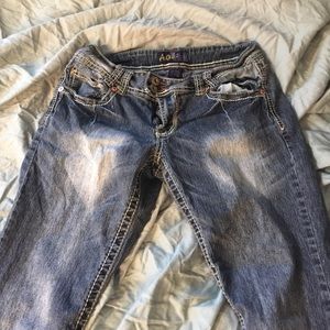 Angels flared stonewashed jeans Sz 13