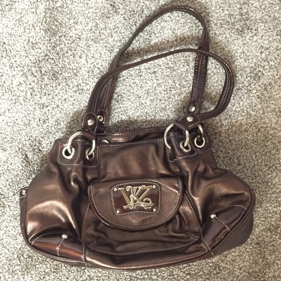 Kathy Zeeland metallic brown shoulder bag