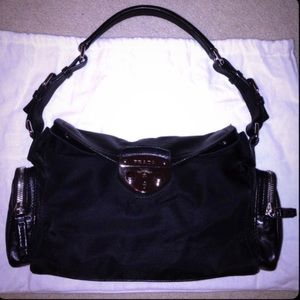 Authentic PRADA Black Leather Shoulder Bag