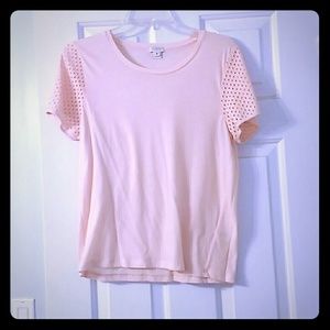 J Crew top with detailed sleeves