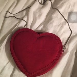 Velvet heart crossbody bag