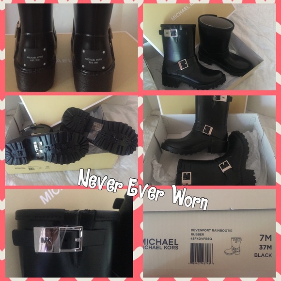 BRAND NEW, Michael Kors Rubber Rain Booties