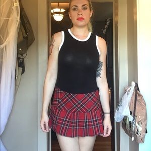 Red plaid Wet Seal mini skirt