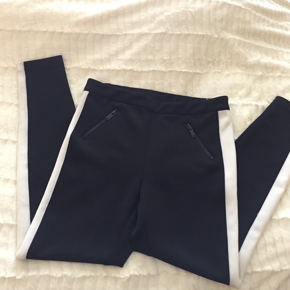 Black pants with white stripe on sides