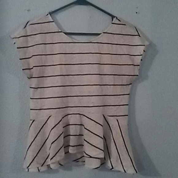 White with black strips blouse