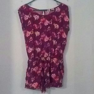 Maroom floral romper