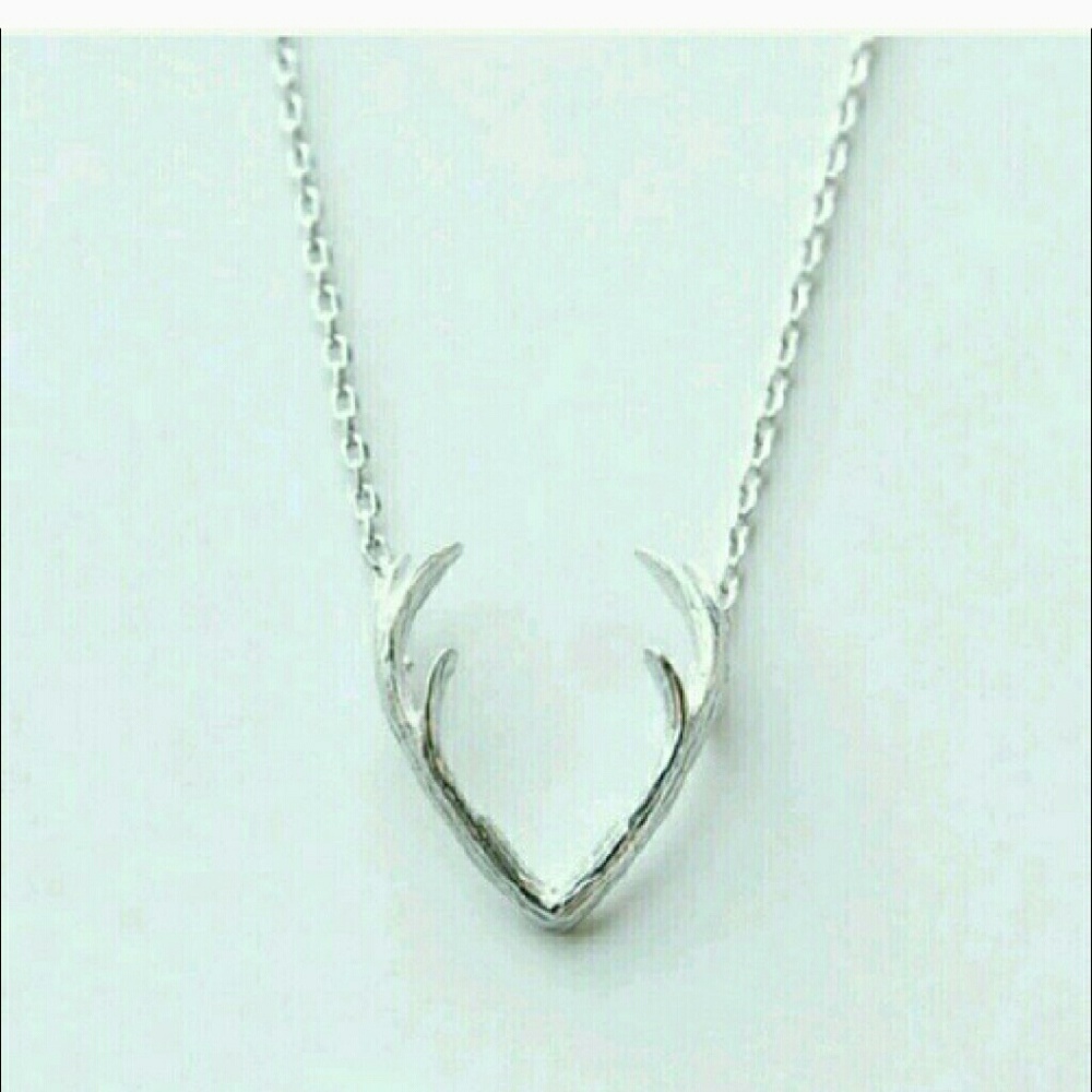 NEW Country Chic Antler necklace silver or gold - Picture 4 of 4