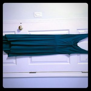 Turquoise jersey dress with back tie