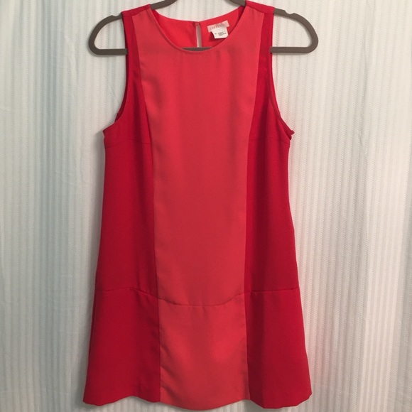 Coral/Red Colorblock Shift Dress- Urban Outfitters - Picture 1 of 4