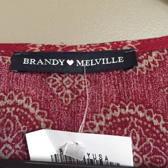 Cute low cut brandy Melville long sleeve shirt! - Picture 2 of 3