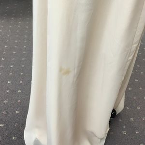 Premium Chiffon Cowl-Neck Open-Back Gown in Baby Pink