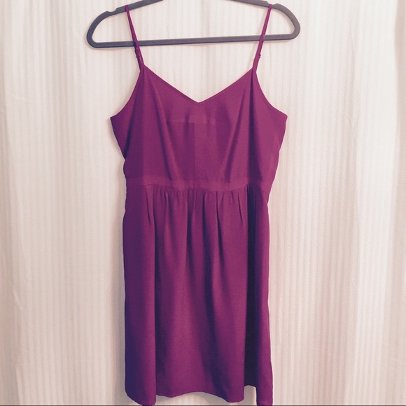 Silk Purple/Fuchsia Madewell Dress (w/ Pockets!)