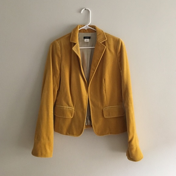 Barely worn yellow suede blazer.
