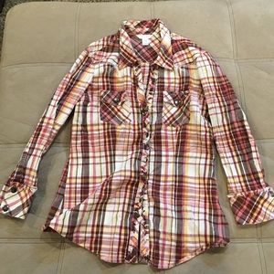Juniors Arizona plaid shirt