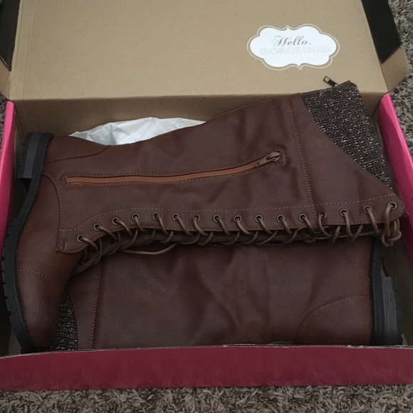 💕brown military style boots💕