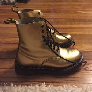 Gold Dr. Martens