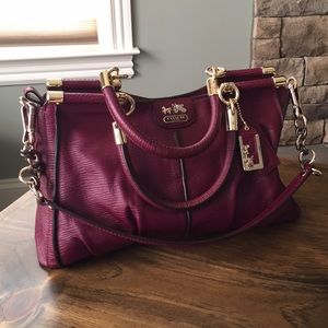 Coach Bag- Plum- Berry and Light Gold Accents EGUC