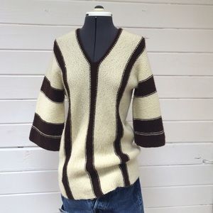 Vintage 70s heavy knit angel sleeve sweater VTG
