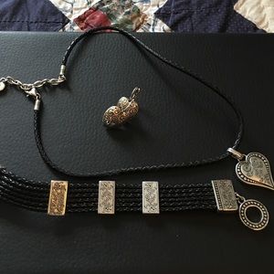 Brighton Necklace bracelet and earrings.