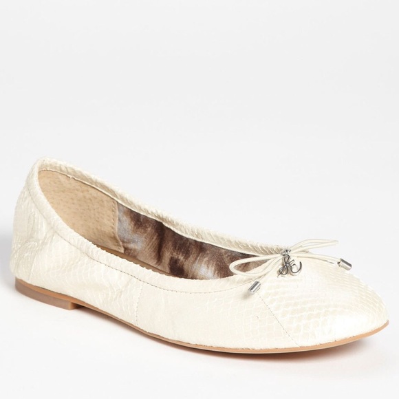 sam edelman white ballet flats